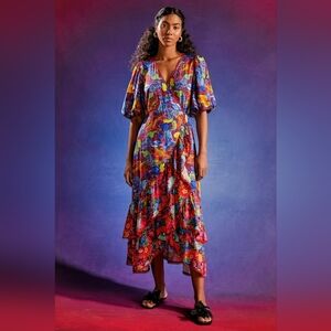 Medicine X Jane Tattersfield Bird Print Wrap Dress, BNWT, Size S